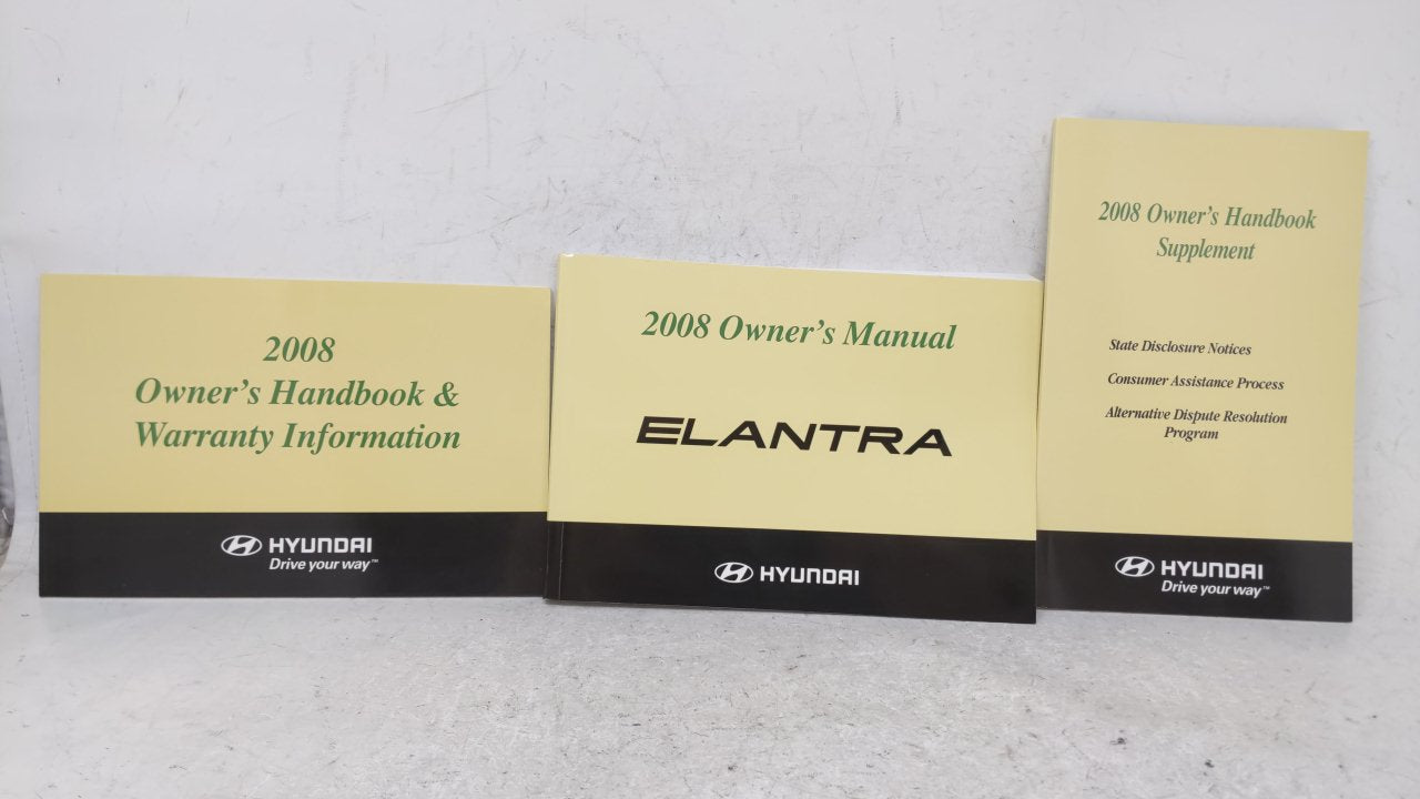 2008 Hyundai Elantra Owners Manual Book Guide OEM Used Auto Parts - Oemusedautoparts1.com