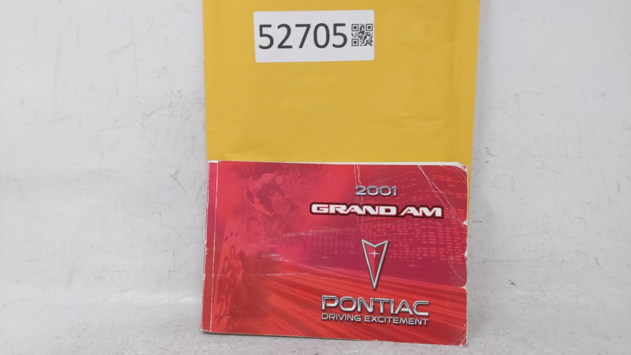 2001 Pontiac Grand Am Owners Manual Book Guide OEM Used Auto Parts - Oemusedautoparts1.com