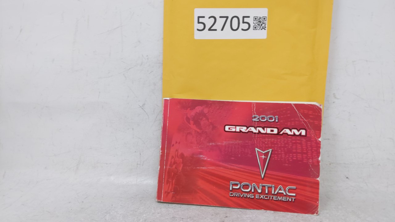 2001 Pontiac Grand Am Owners Manual Book Guide OEM Used Auto Parts - Oemusedautoparts1.com