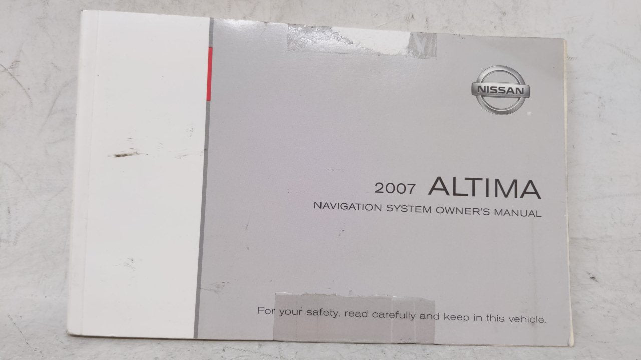 2007 Nissan Altima Owners Manual Book Guide OEM Used Auto Parts - Oemusedautoparts1.com