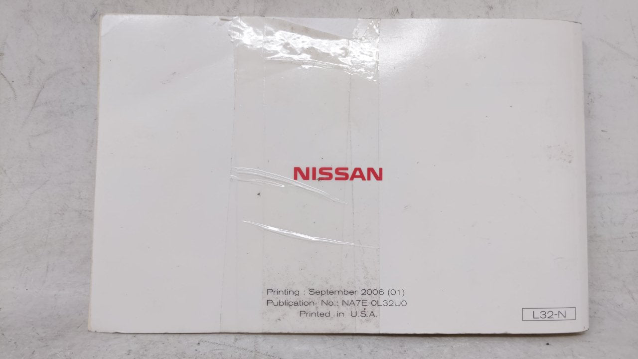 2007 Nissan Altima Owners Manual Book Guide OEM Used Auto Parts - Oemusedautoparts1.com