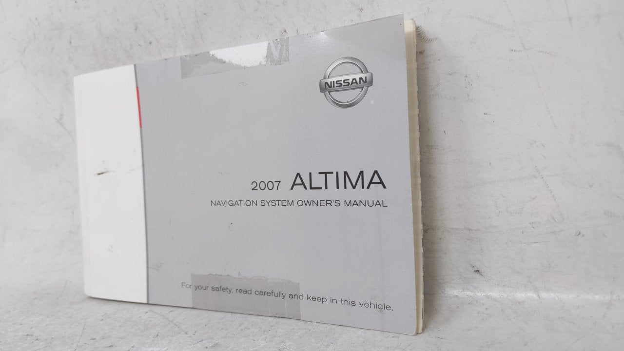 2007 Nissan Altima Owners Manual Book Guide OEM Used Auto Parts - Oemusedautoparts1.com