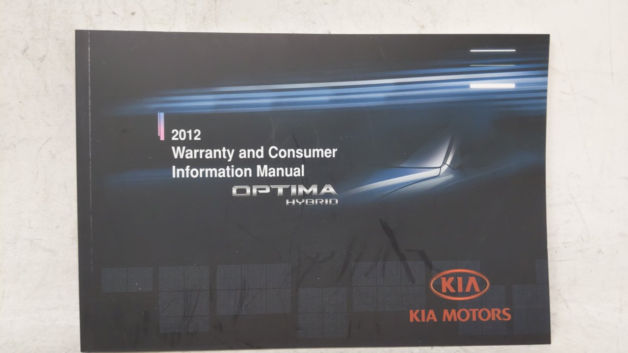 2012 Kia Optima Owners Manual Book Guide OEM Used Auto Parts - Oemusedautoparts1.com