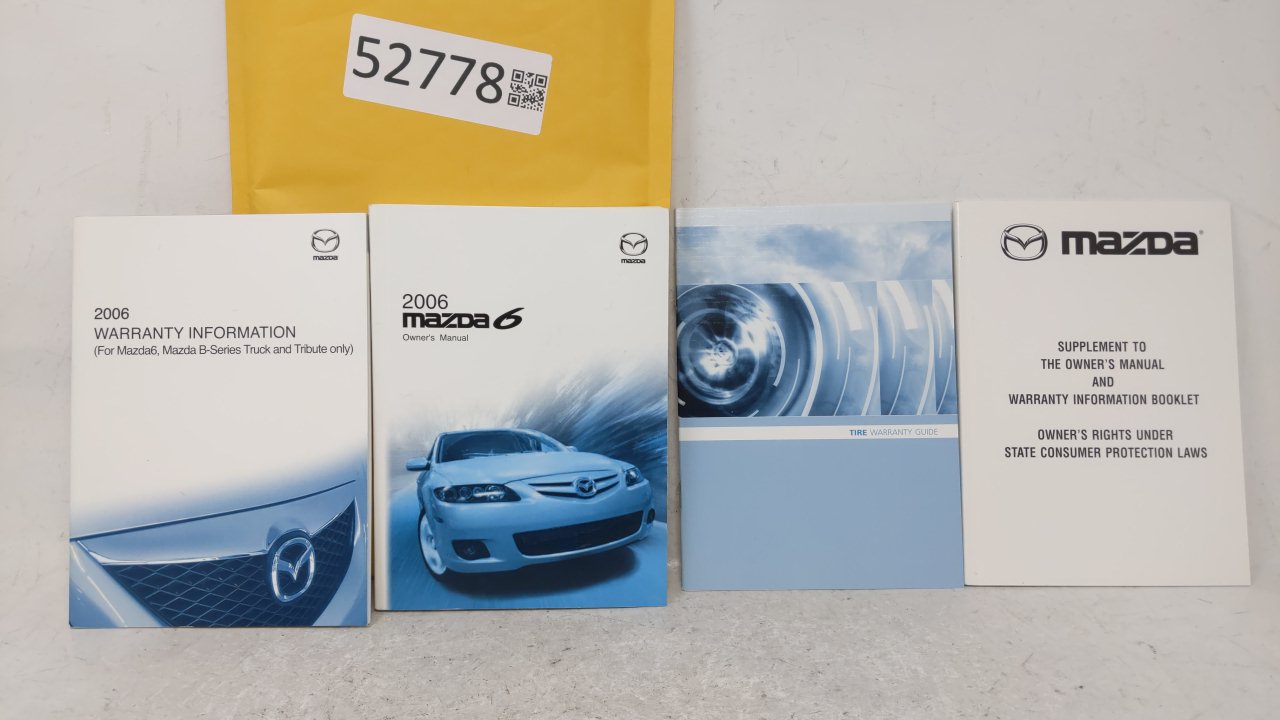 2006 Mazda 6 Owners Manual Book Guide OEM Used Auto Parts - Oemusedautoparts1.com