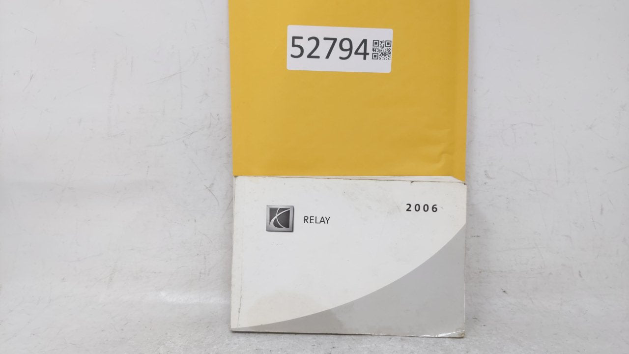 2006 Saturn Relay Owners Manual Book Guide OEM Used Auto Parts - Oemusedautoparts1.com
