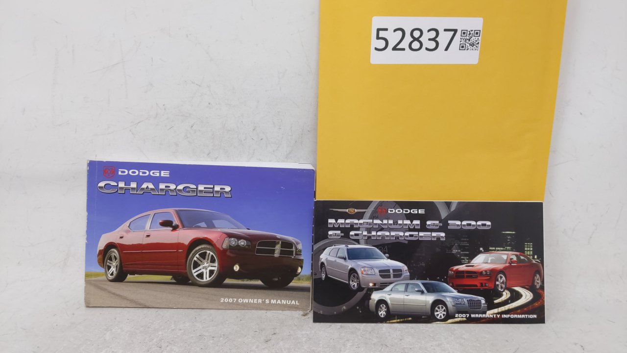 2007 Dodge Charger Owners Manual Book Guide OEM Used Auto Parts - Oemusedautoparts1.com