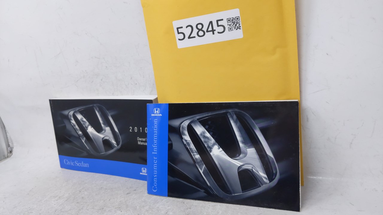 2010 Honda Civic Owners Manual Book Guide OEM Used Auto Parts - Oemusedautoparts1.com