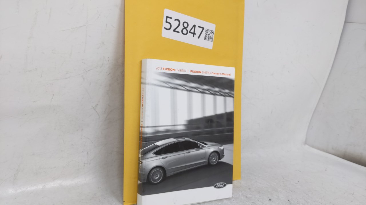 2013 Ford Fusion Owners Manual Book Guide OEM Used Auto Parts - Oemusedautoparts1.com