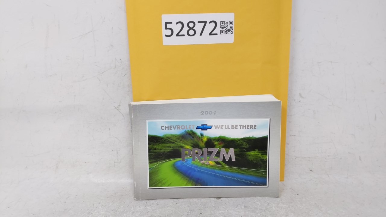 2001 Chevrolet Prizm Owners Manual Book Guide OEM Used Auto Parts - Oemusedautoparts1.com