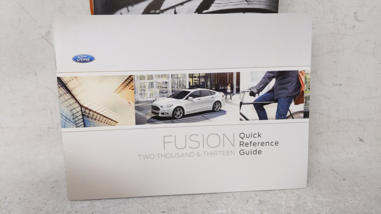 2013 Ford Fusion Owners Manual Book Guide OEM Used Auto Parts - Oemusedautoparts1.com