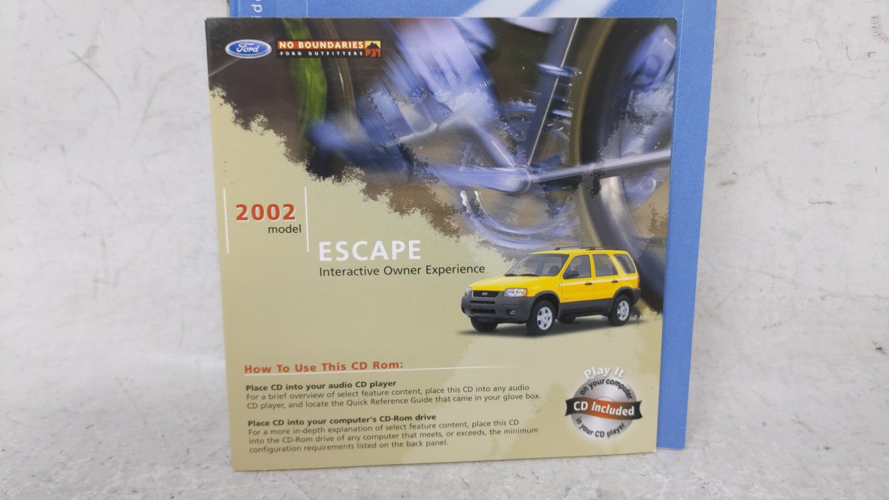 2002 Ford Escape Owners Manual Book Guide OEM Used Auto Parts - Oemusedautoparts1.com