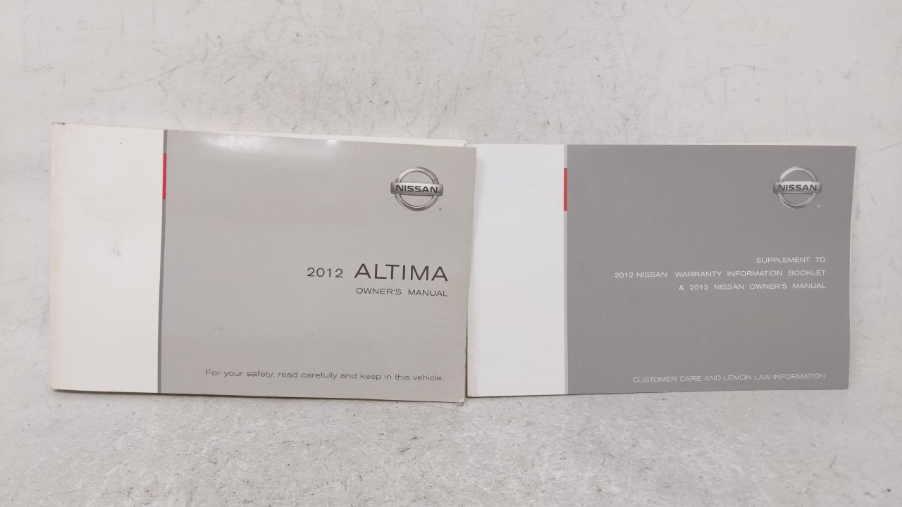 2012 Nissan Altima Owners Manual Book Guide OEM Used Auto Parts - Oemusedautoparts1.com