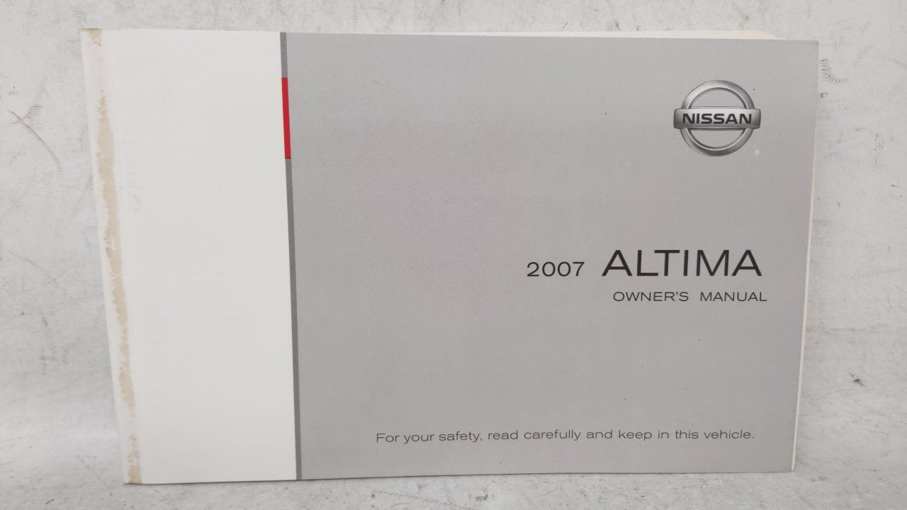 2007 Nissan Altima Owners Manual Book Guide OEM Used Auto Parts - Oemusedautoparts1.com