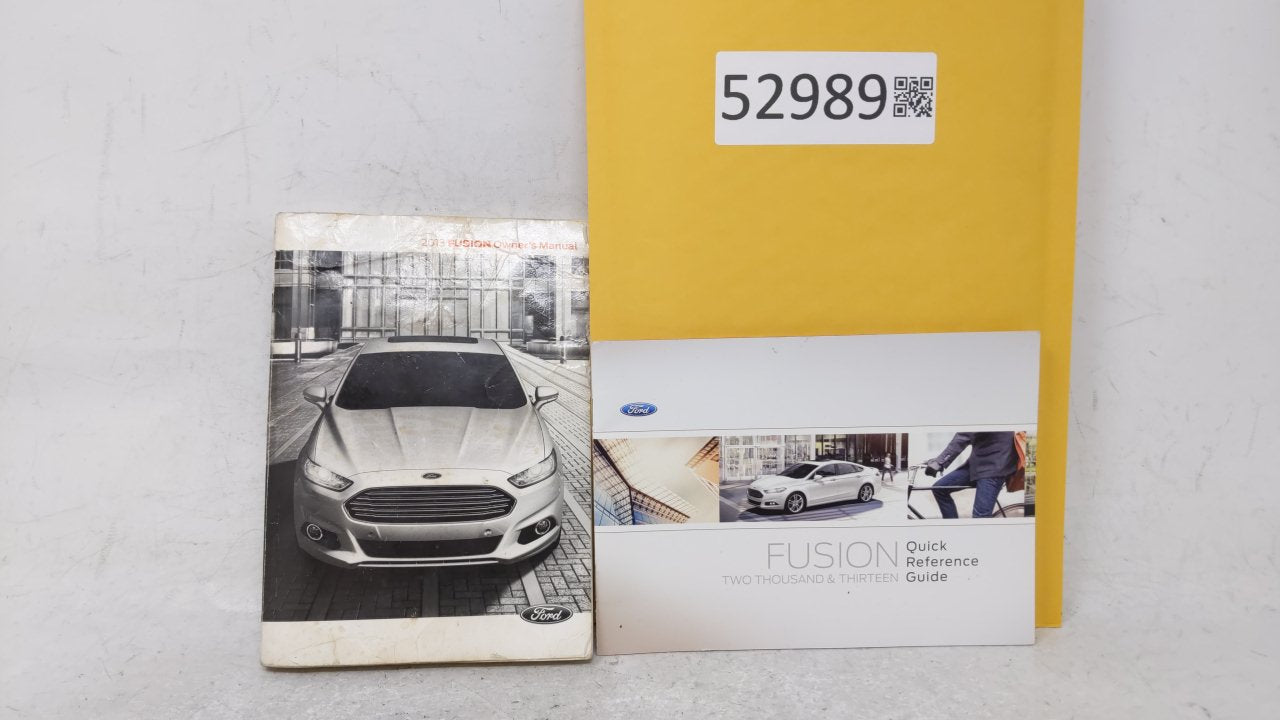 2013 Ford Fusion Owners Manual Book Guide OEM Used Auto Parts - Oemusedautoparts1.com