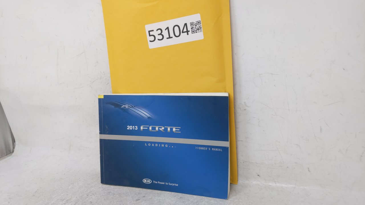 2013 Kia Forte Owners Manual Book Guide OEM Used Auto Parts - Oemusedautoparts1.com