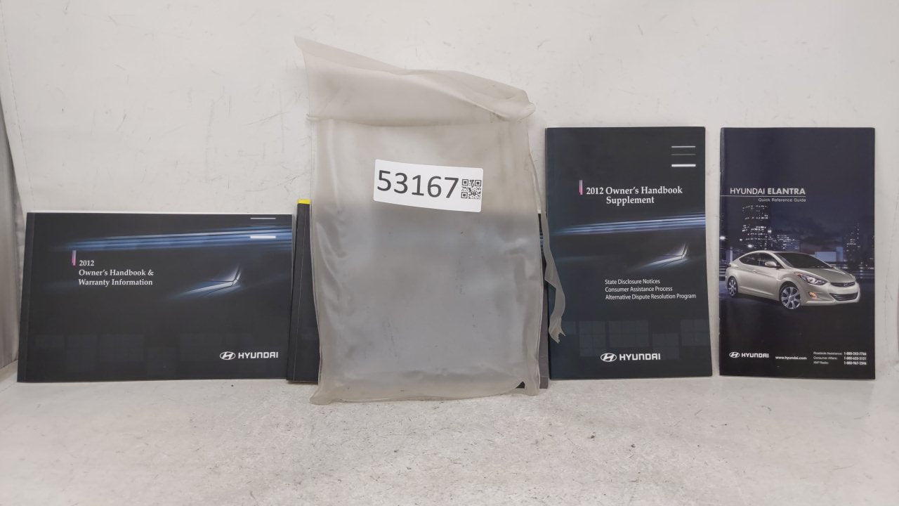 2012 Hyundai Elantra Owners Manual Book Guide OEM Used Auto Parts - Oemusedautoparts1.com