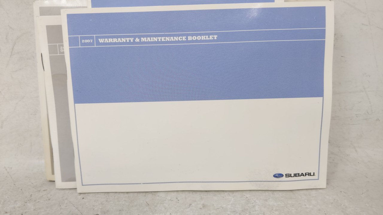 2007 Subaru Impreza Owners Manual Book Guide OEM Used Auto Parts - Oemusedautoparts1.com