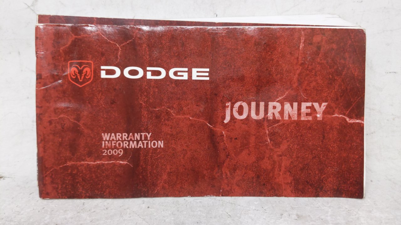 2009 Dodge Journey Owners Manual Book Guide OEM Used Auto Parts - Oemusedautoparts1.com