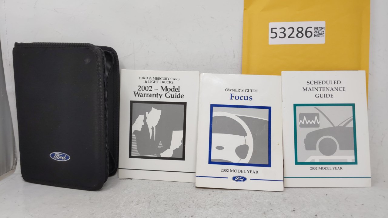 2002 Ford Focus Owners Manual Book Guide OEM Used Auto Parts - Oemusedautoparts1.com