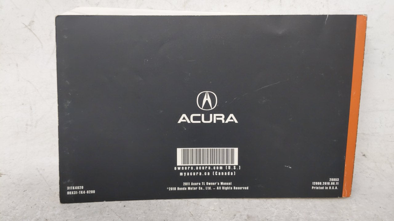 2011 Acura Tl Owners Manual Book Guide OEM Used Auto Parts - Oemusedautoparts1.com