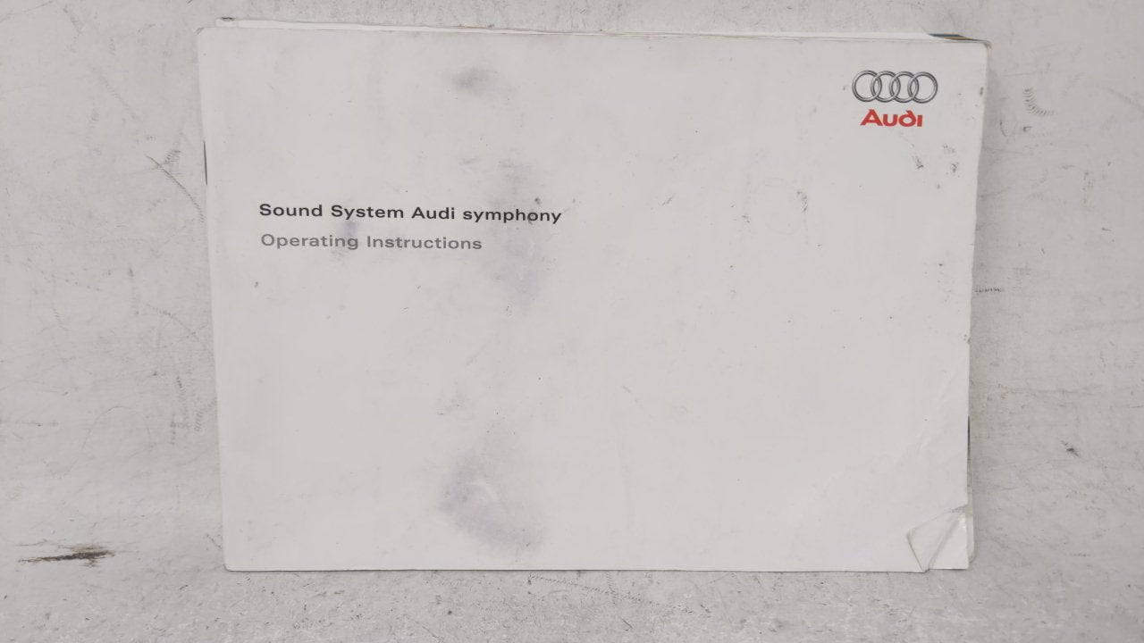 2009 Audi A4 Owners Manual Book Guide OEM Used Auto Parts - Oemusedautoparts1.com