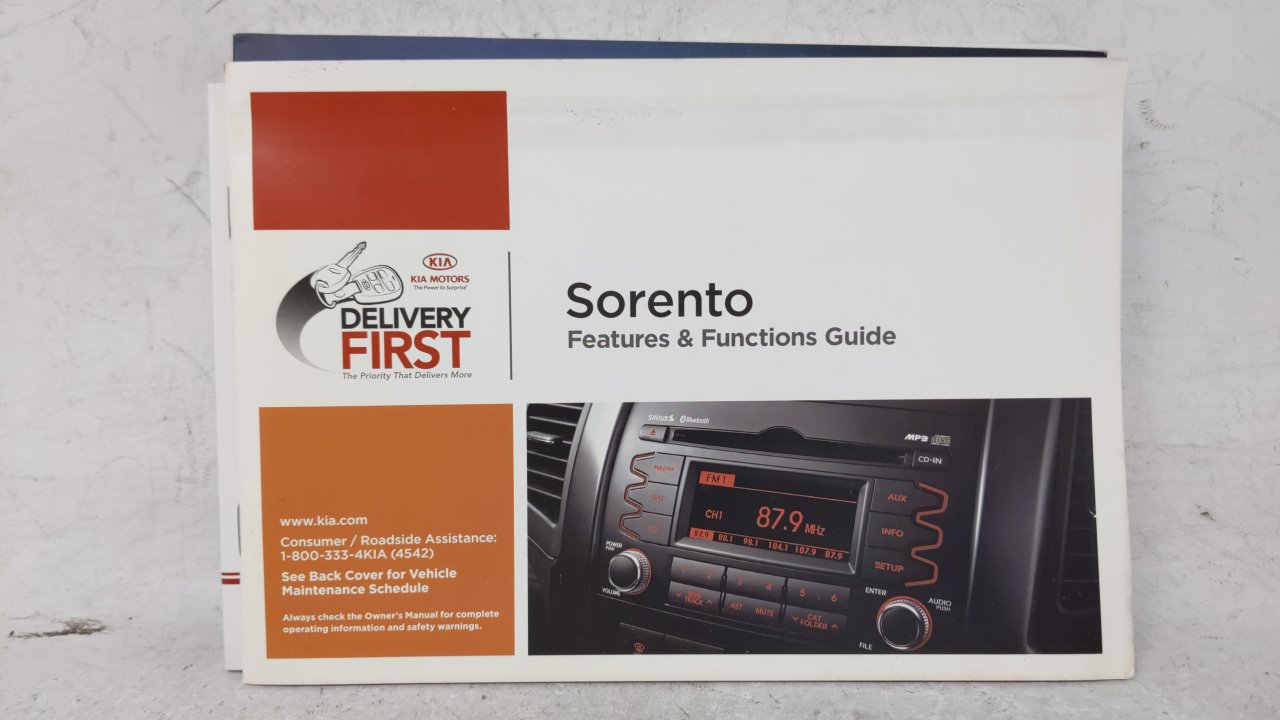 2011 Kia Sorento Owners Manual Book Guide OEM Used Auto Parts - Oemusedautoparts1.com