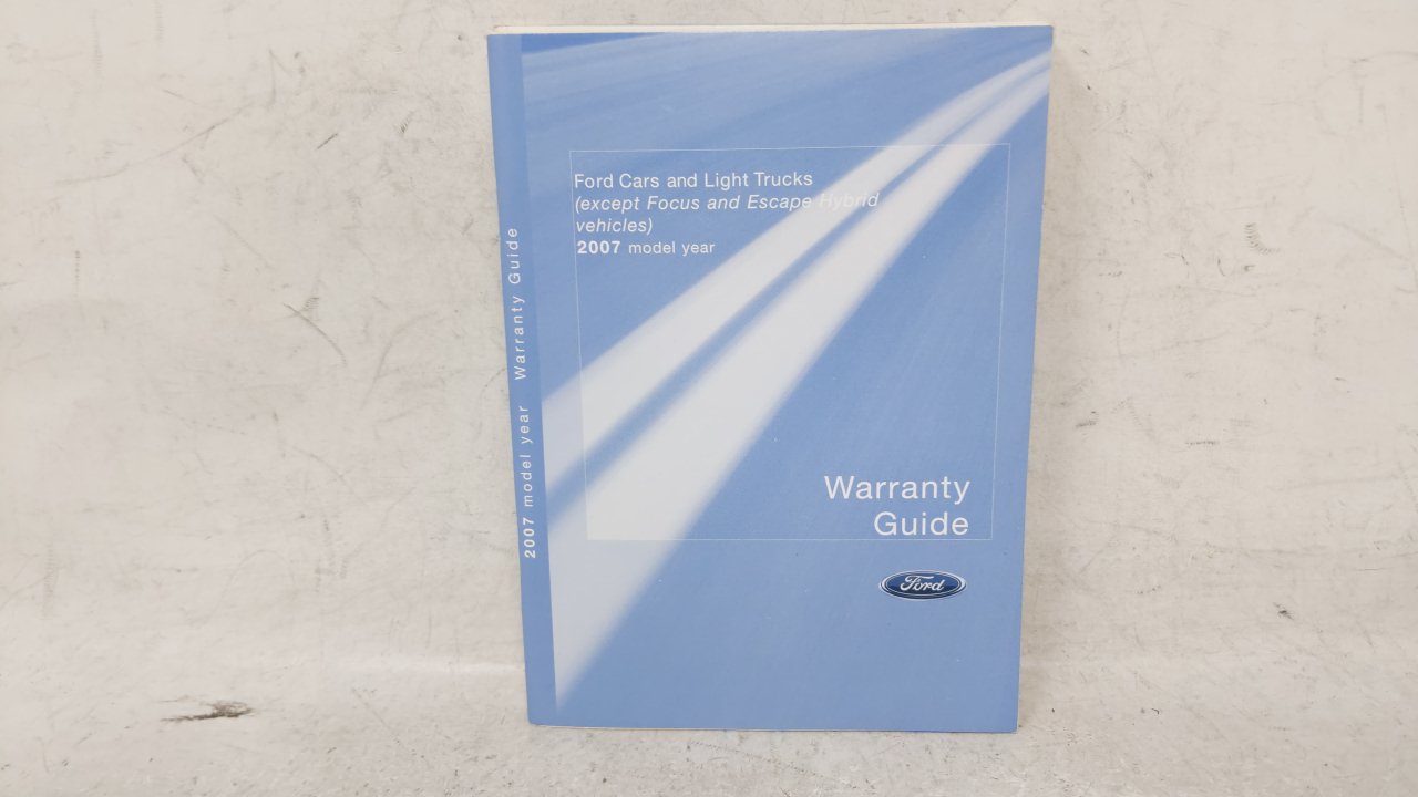 2007 Ford Fusion Owners Manual Book Guide OEM Used Auto Parts - Oemusedautoparts1.com