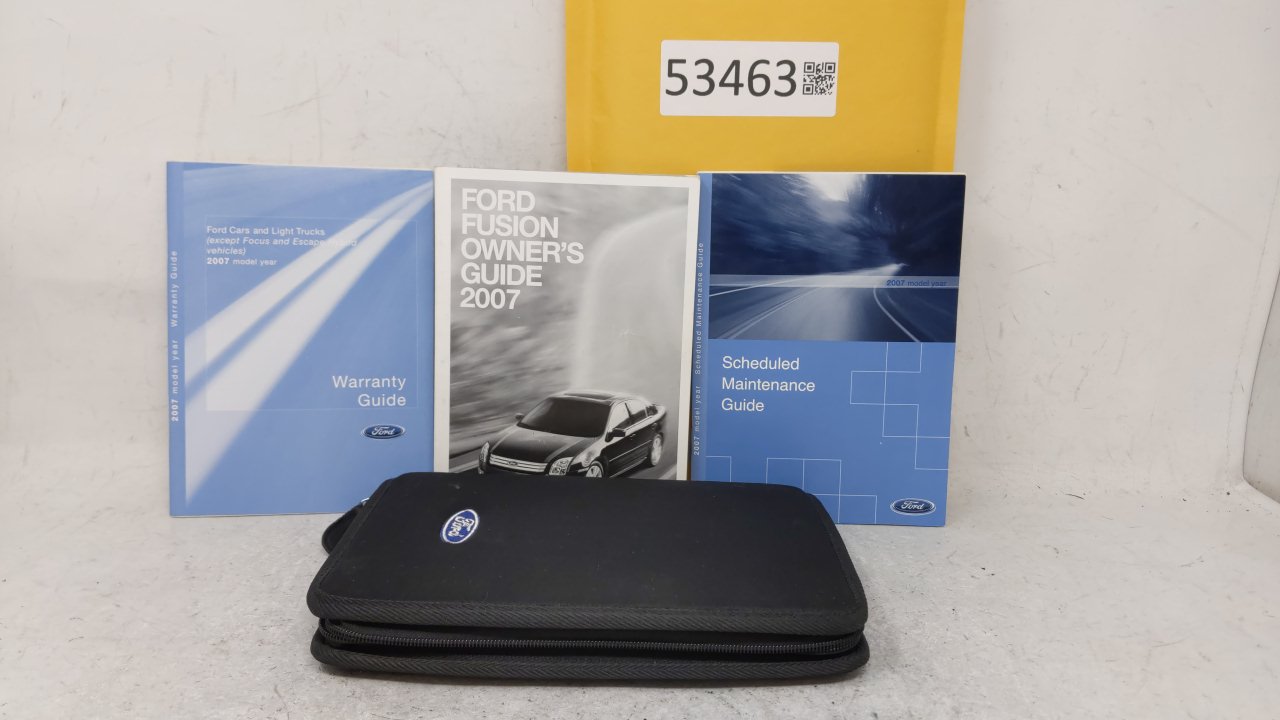 2007 Ford Fusion Owners Manual Book Guide OEM Used Auto Parts - Oemusedautoparts1.com