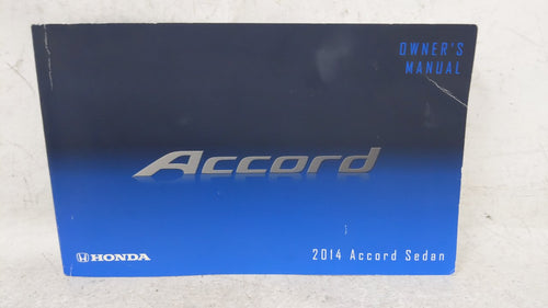 2014 Honda Accord Owners Manual Book Guide OEM Used Auto Parts
