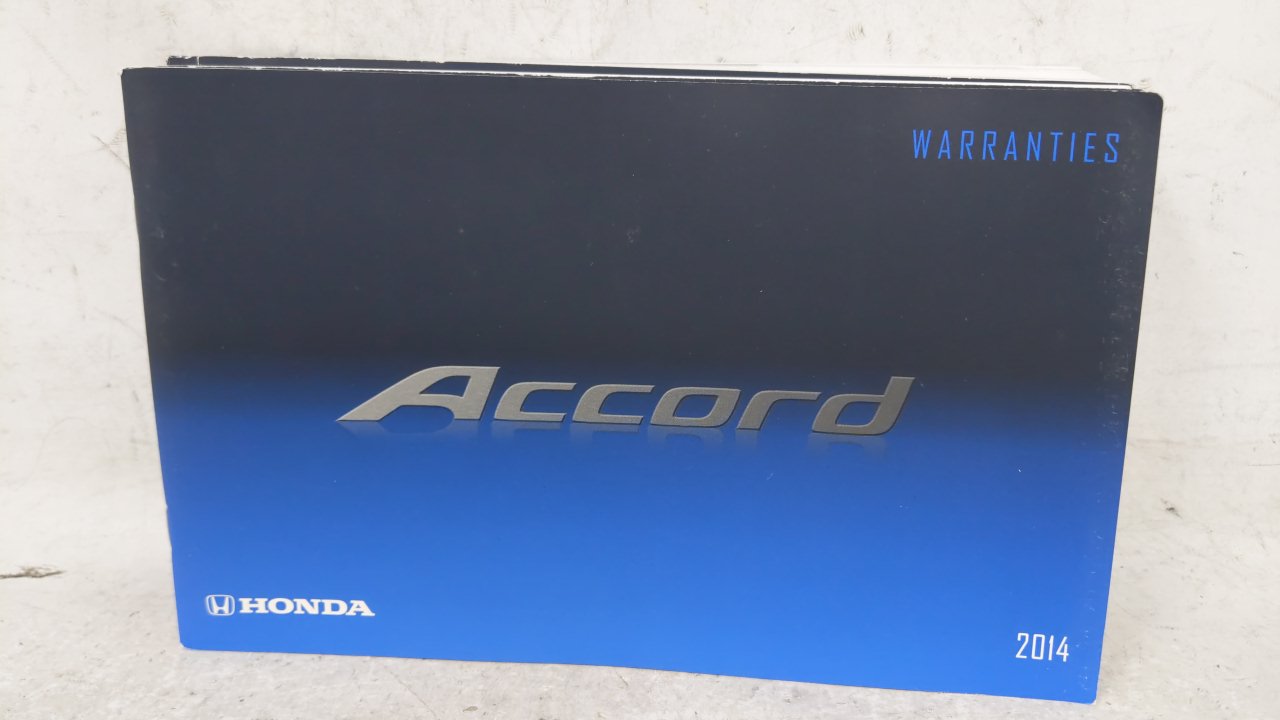 2014 Honda Accord Owners Manual Book Guide OEM Used Auto Parts - Oemusedautoparts1.com