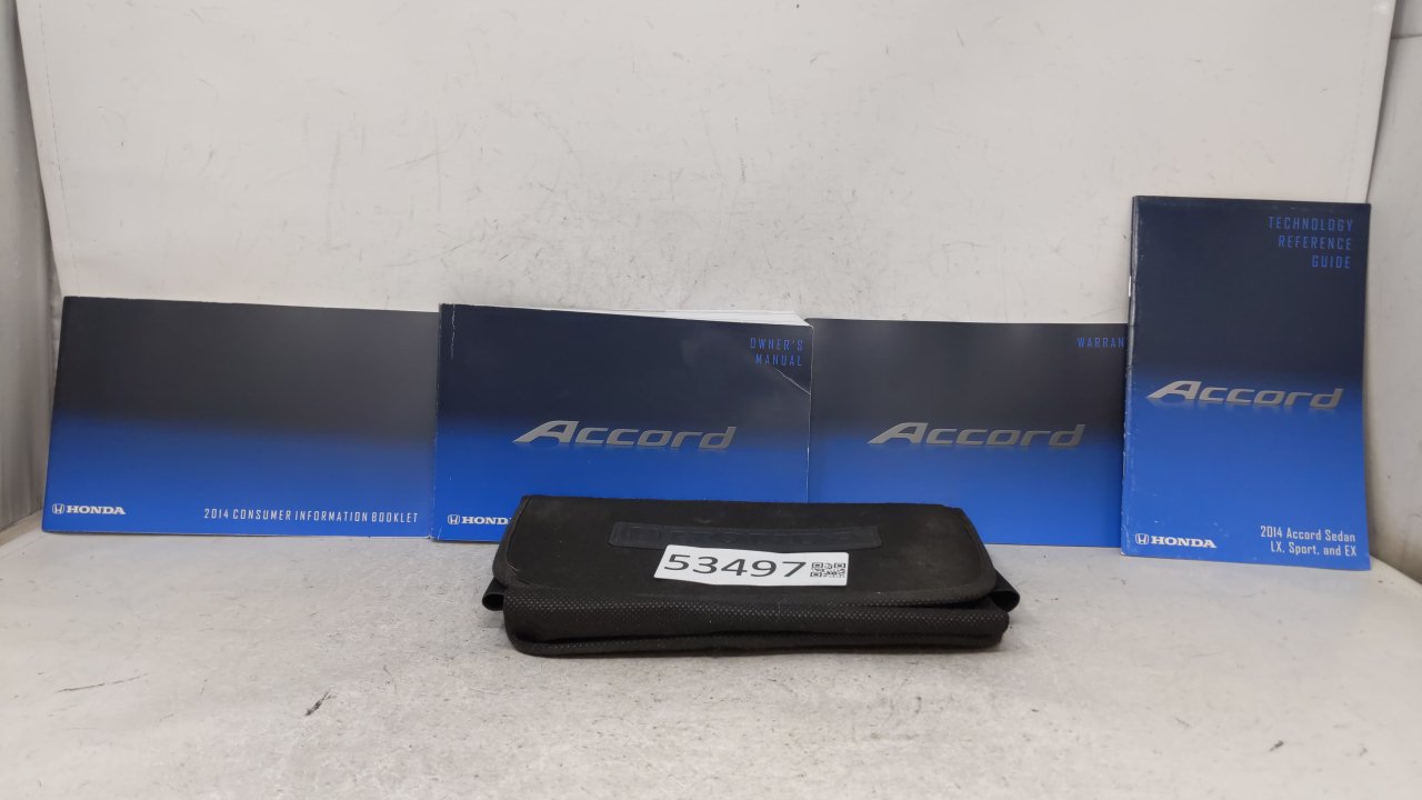 2014 Honda Accord Owners Manual Book Guide OEM Used Auto Parts - Oemusedautoparts1.com