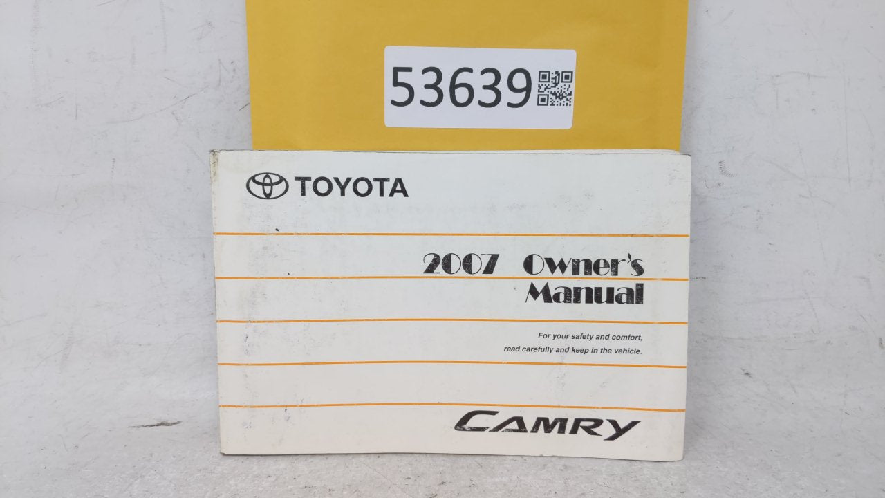 2007 Toyota Camry Owners Manual Book Guide OEM Used Auto Parts - Oemusedautoparts1.com