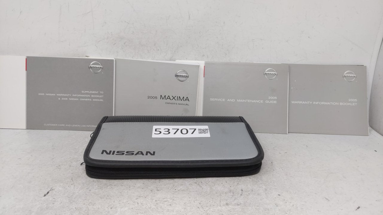 2005 Nissan Maxima Owners Manual Book Guide OEM Used Auto Parts - Oemusedautoparts1.com