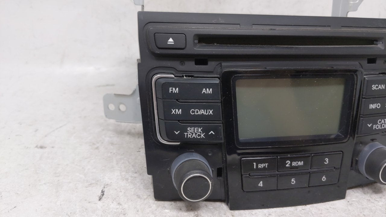 2011 Hyundai Sonata Radio AM FM Cd Player Receiver Replacement P/N:96180-3Q000 Fits OEM Used Auto Parts - Oemusedautoparts1.com