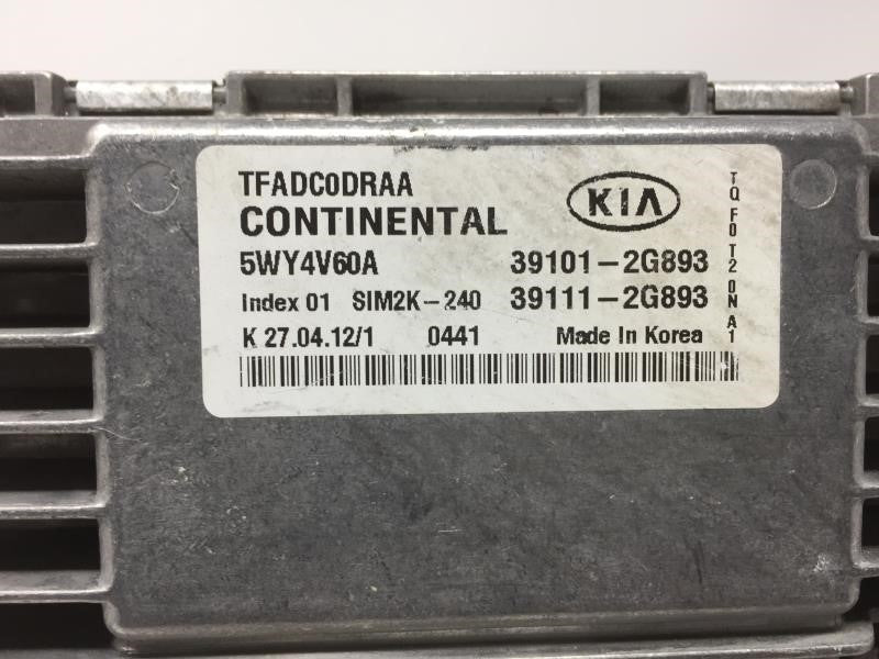 2011 Hyundai Sonata PCM Engine Computer ECU ECM PCU OEM P/N:39111-2G893 2.4L AT Fits OEM Used Auto Parts - Oemusedautoparts1.com