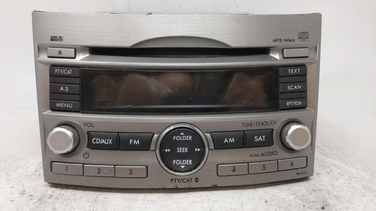 2010-2012 Subaru Legacy Radio AM FM Cd Player Receiver Replacement P/N:86201AJ64A Fits 2010 2011 2012 OEM Used Auto Parts - Oemusedautoparts1.com