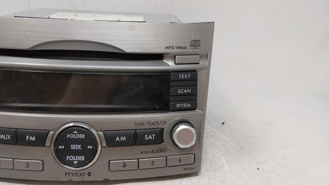 2010-2012 Subaru Legacy Radio AM FM Cd Player Receiver Replacement P/N:86201AJ64A Fits 2010 2011 2012 OEM Used Auto Parts - Oemusedautoparts1.com