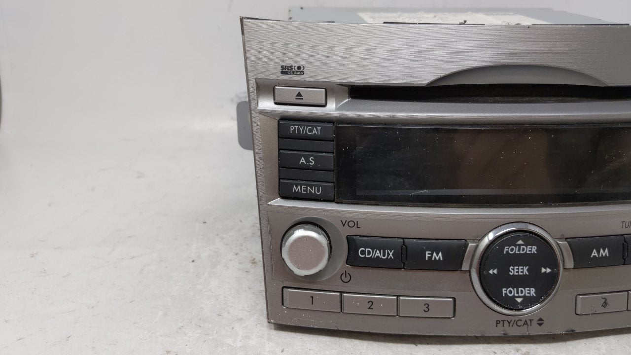 2010-2012 Subaru Legacy Radio AM FM Cd Player Receiver Replacement P/N:86201AJ64A Fits 2010 2011 2012 OEM Used Auto Parts - Oemusedautoparts1.com