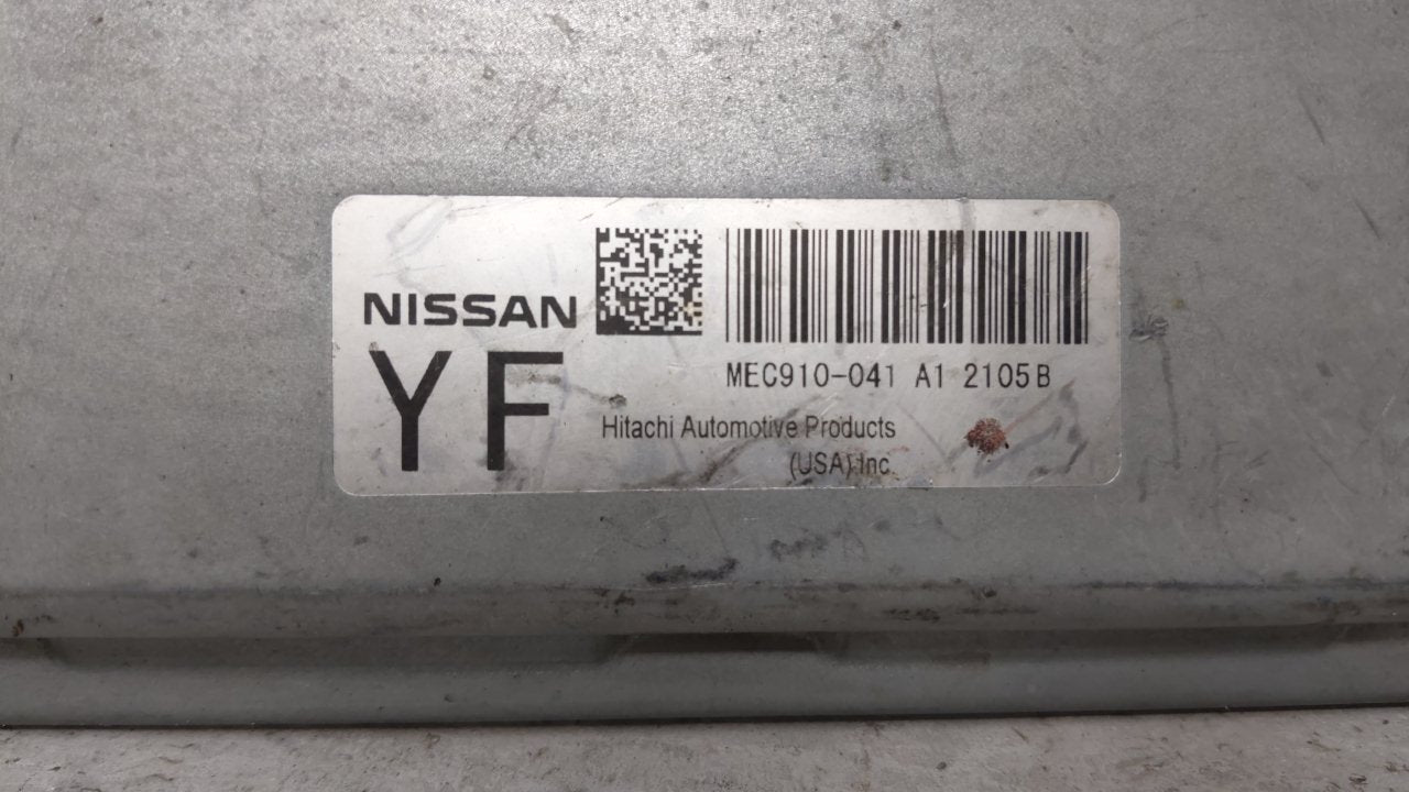 2012 Nissan Versa PCM Engine Computer ECU ECM PCU OEM P/N:MEC910-041 31036-3AA6B Fits OEM Used Auto Parts - Oemusedautoparts1.com