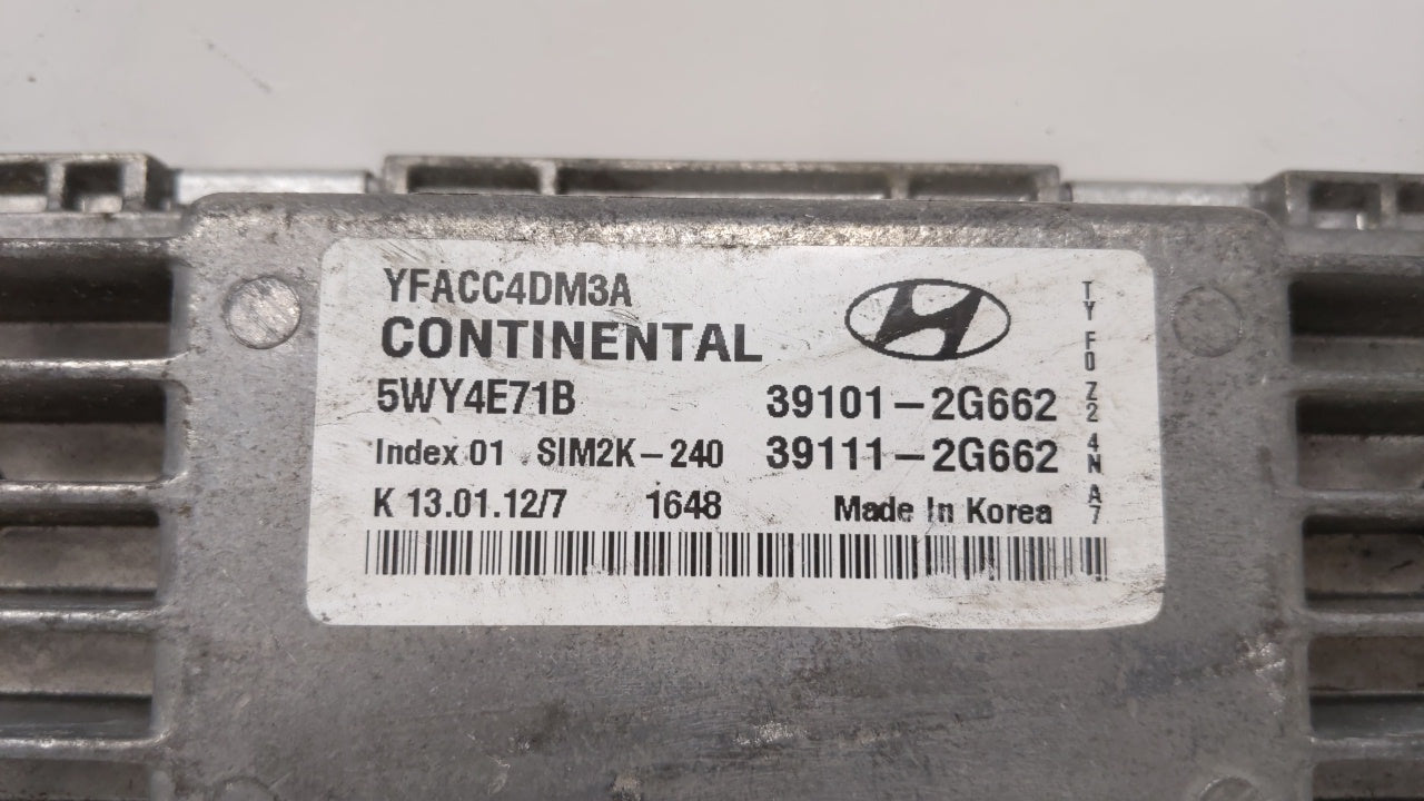 2011-2014 Hyundai Sonata PCM Engine Computer ECU ECM PCU OEM P/N:39101-2G666 391010-2G662 Fits 2011 2012 2013 2014 OEM Used Auto Parts - Oemusedautoparts1.com