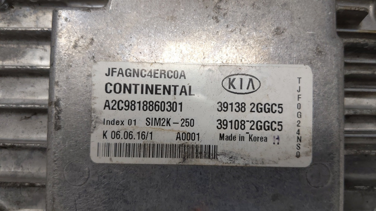 2016-2018 Kia Optima PCM Engine Computer ECU ECM PCU OEM P/N:39138-2GGC5 39108-2GGC5 Fits 2016 2017 2018 OEM Used Auto Parts - Oemusedautoparts1.com