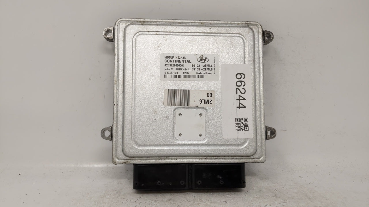 2014-2016 Hyundai Elantra PCM Engine Computer ECU ECM PCU OEM P/N:39133-2EGE0 39102-2EML6 39103-2EML6 Fits 2014 2015 2016 OEM Used Auto Parts - Oemusedautoparts1.com