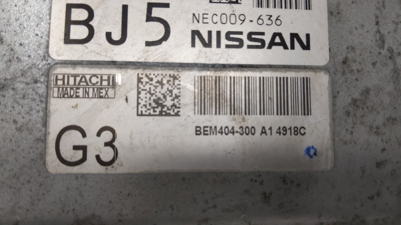 2013-2015 Nissan Sentra PCM Engine Computer ECU ECM PCU OEM P/N:BEM404-300 A1 NEC001-666 NEC013-028 NEC009-638 NEC009-636 Fits OEM Used Auto Parts - Oemusedautoparts1.com