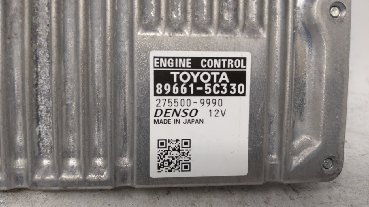 2014 Toyota Prius C PCM Engine Computer ECU ECM PCU OEM P/N:89661-5C330 Fits OEM Used Auto Parts - Oemusedautoparts1.com