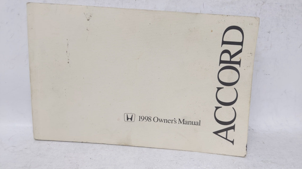 1998 Honda Accord Owners Manual Book Guide OEM Used Auto Parts - Oemusedautoparts1.com