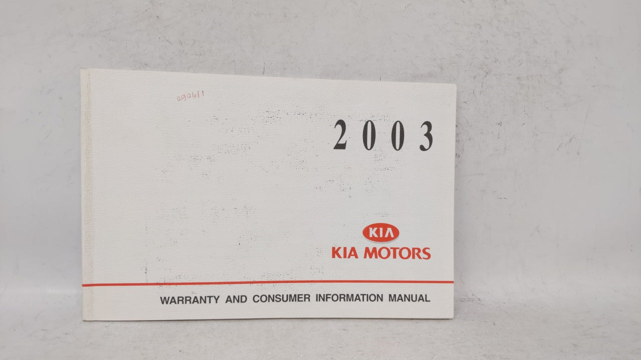 2003 Kia Rio Owners Manual Book Guide OEM Used Auto Parts - Oemusedautoparts1.com