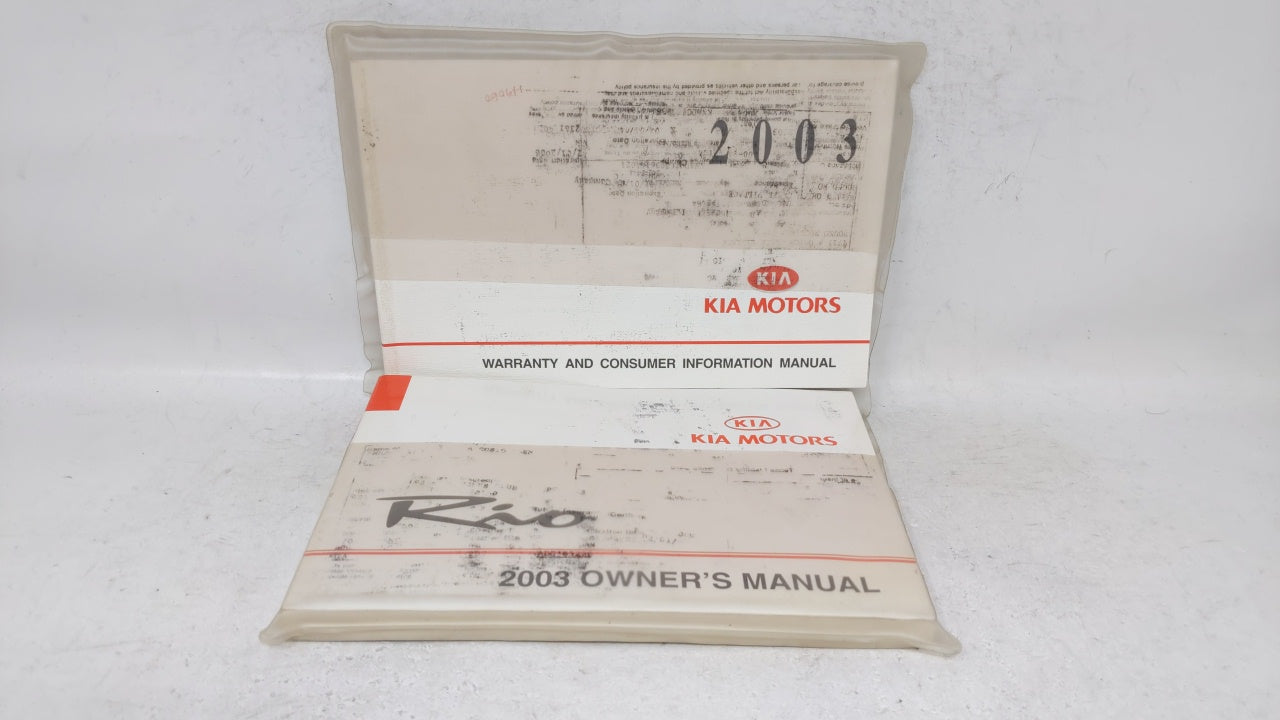 2003 Kia Rio Owners Manual Book Guide OEM Used Auto Parts - Oemusedautoparts1.com