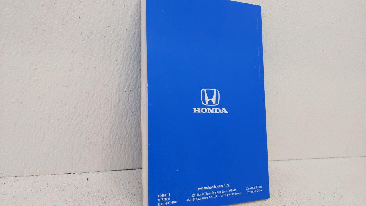 2017 Honda Clarity Owners Manual Book Guide OEM Used Auto Parts - Oemusedautoparts1.com