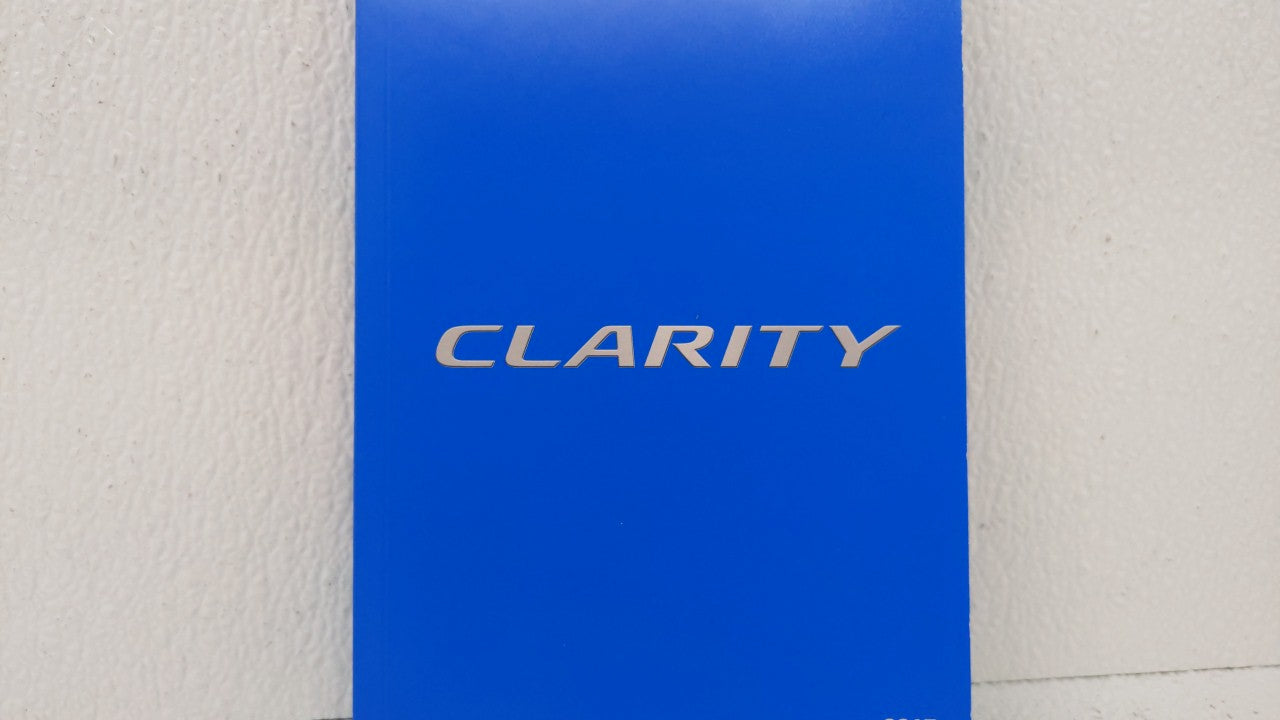 2017 Honda Clarity Owners Manual Book Guide OEM Used Auto Parts - Oemusedautoparts1.com