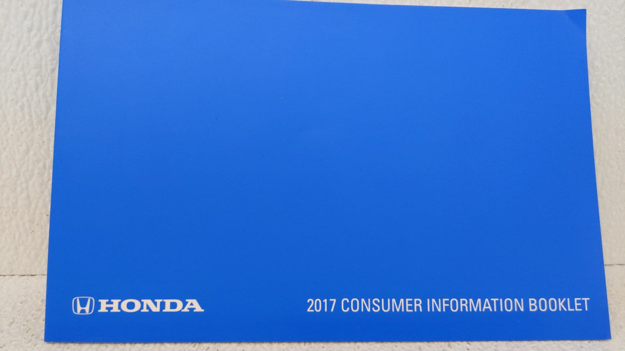 2017 Honda Clarity Owners Manual Book Guide OEM Used Auto Parts - Oemusedautoparts1.com